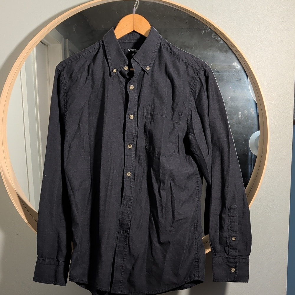 ❤️BOGO❤️George Men's Dark Blue Button-Down Shirt